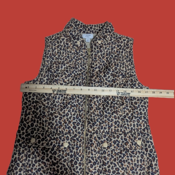 NWOT Crown Ivy Women's  vest/leopard/small - Picture 5 of 13